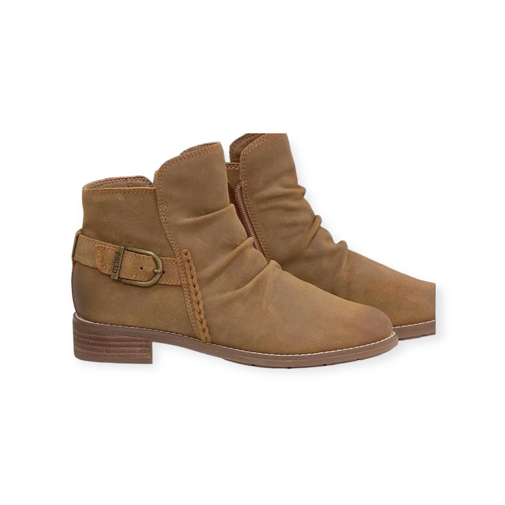 Earth -Naira Round Toe Ruched Casual Booties
